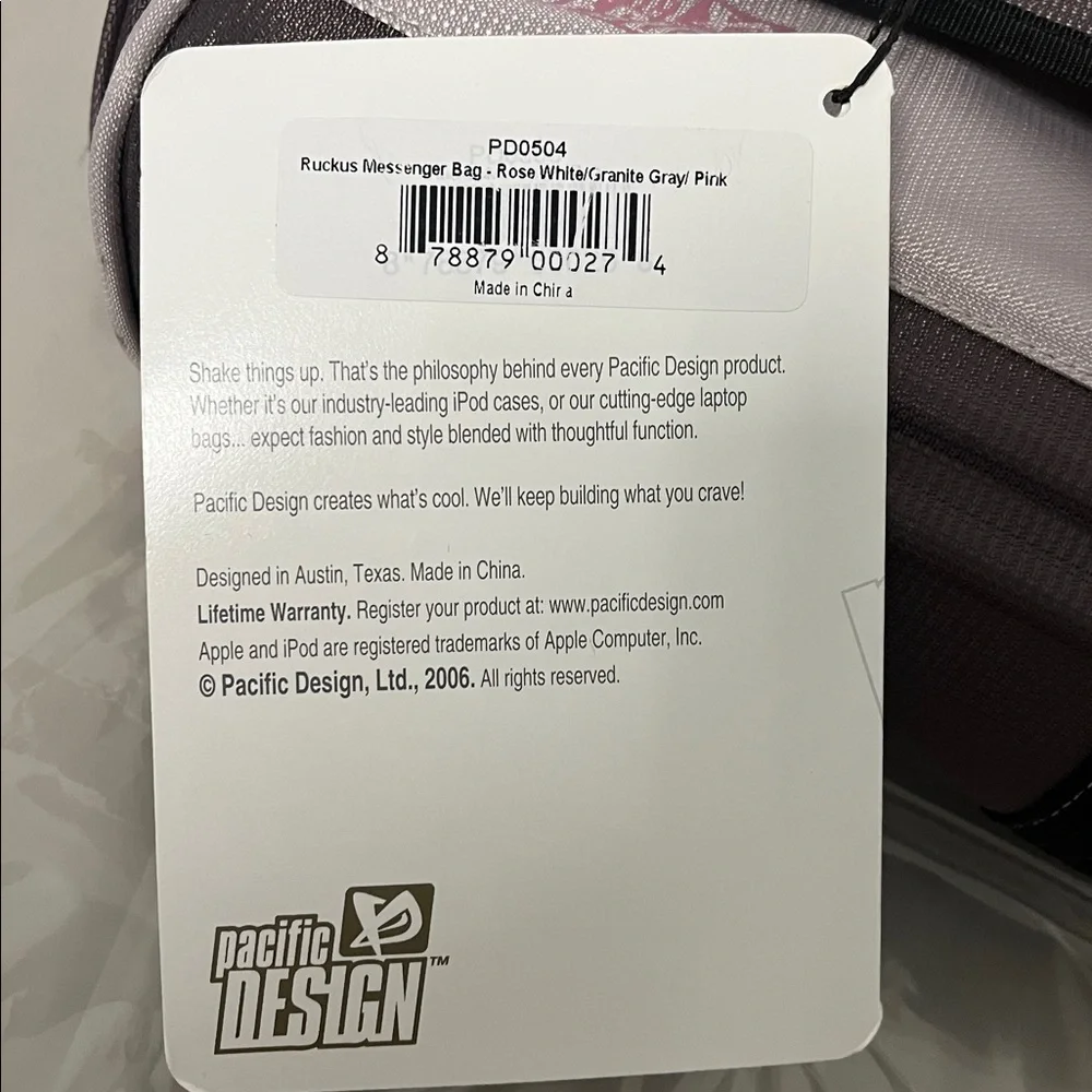 Ruckus Pink and Gray Messenger Bag